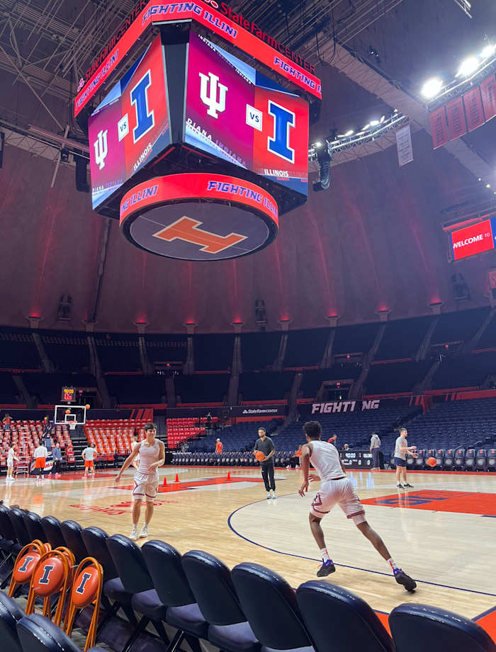 Indiana faces No. 10 Illinois on Saturday at 3 p.m. ET at the State Farm Center in Champaign, Ill.